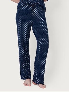 A.    Navy Polka Dot Wide-Leg Lounge Pants 2X NWOT
